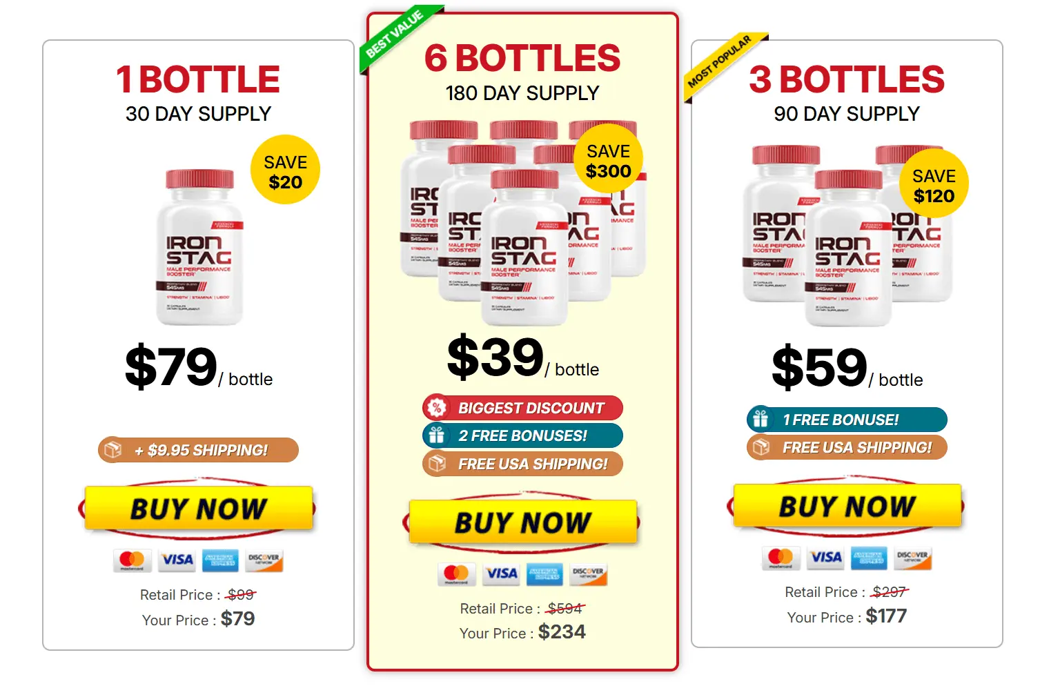 iron stag bottle pricing